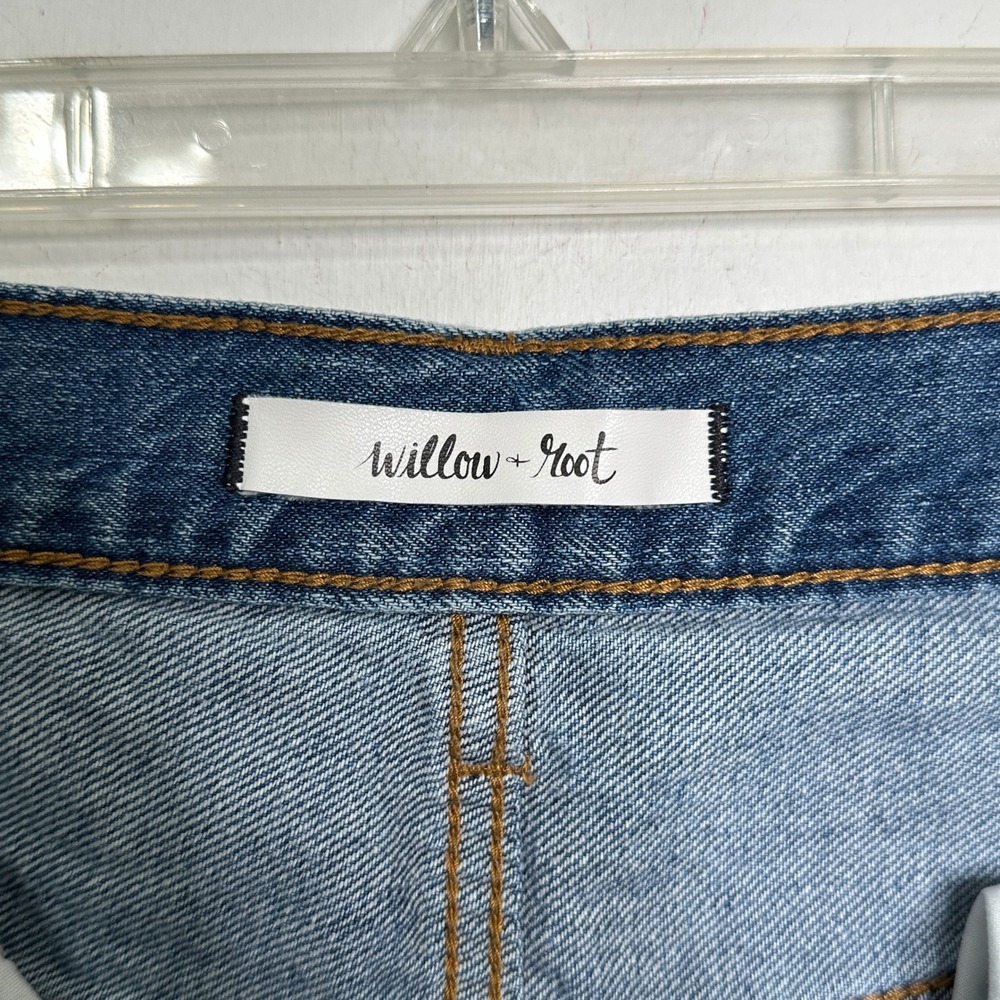 Willow + Root The Camp Short Womens Small Blue Denim High Rise Button Fly Shorts - Picture 2 of 5